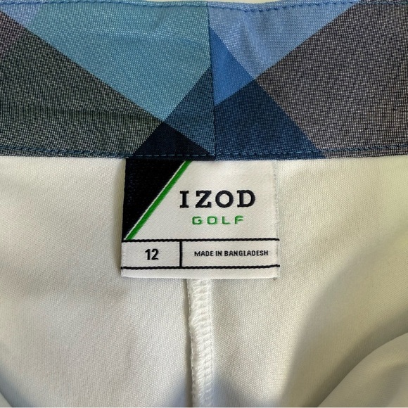 Izod Golf Plaid Mini Skort in Blue and Green. Size 12 - Picture 11 of 14